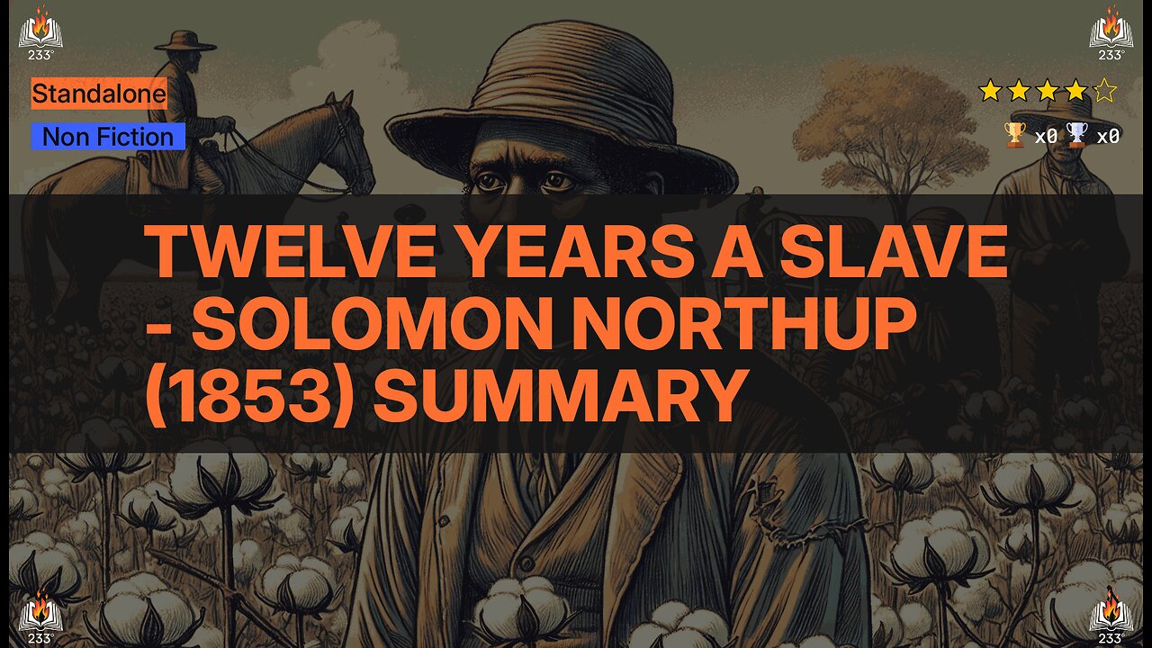 Twelve Years a Slave - Solomon Northup (1853) Summary