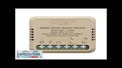 MoesHouse WM-104-M Tuya WiFi Matter Mini Smart Switch Module Relay Timer Home Review