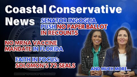 NO MRNA MANDATE IN FLORIDA | INGOGLIA PUSH NO PAPER BALLOTS | SOLOMON SEALS