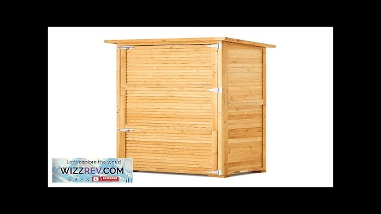 Outdoor Wooden Storage Shed Waterproof Garden Tool Metal Shed with Lock 31.5x63.8 Review