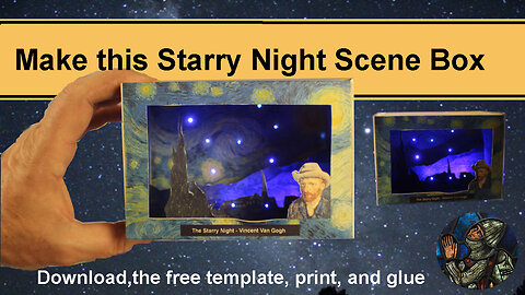 Starry Night Paper Scene Box Project