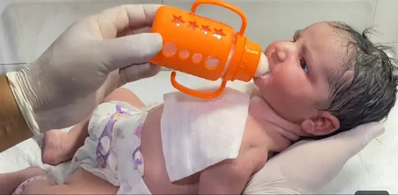 The "Aww"-Worthy Moment: Adorable Baby Panda's First Meal! 🐼🥣