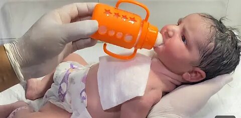 The "Aww"-Worthy Moment: Adorable Baby Panda's First Meal! 🐼🥣