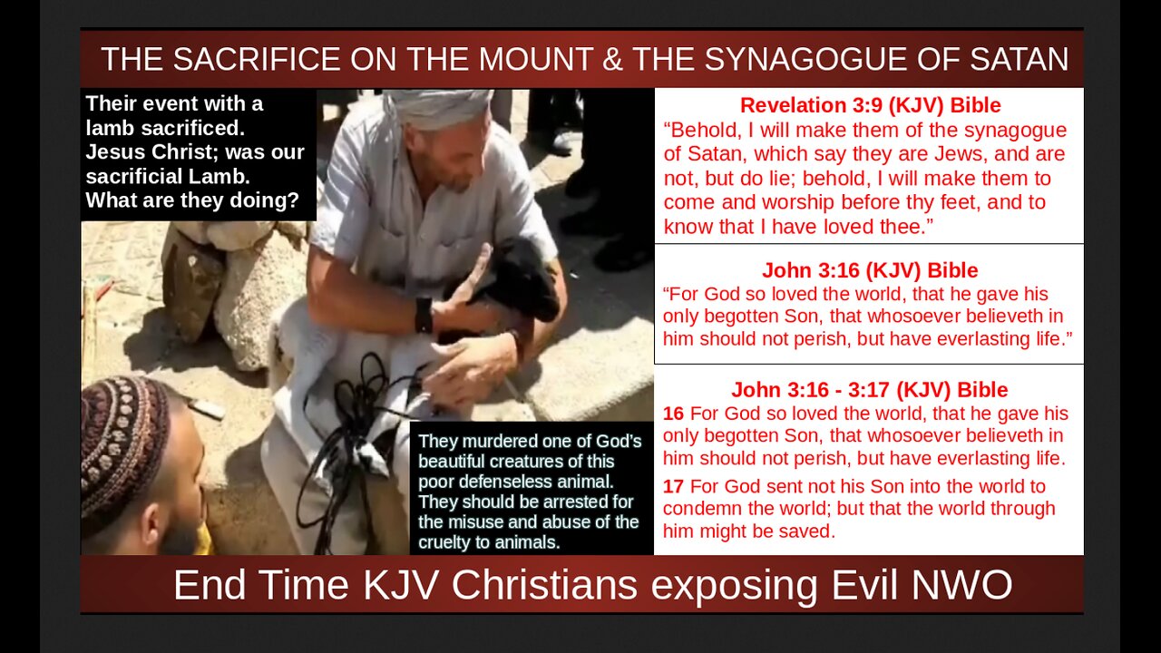 THE SACRIFICE ON THE MOUNT & THE SYNAGOGUE OF SATAN