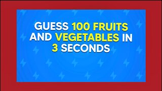 Quiz For Genius : Guess the Fruit and Vegetable in 3 seconds 🍎🥑🍍 | EASY to IMPOSSIBLE 1