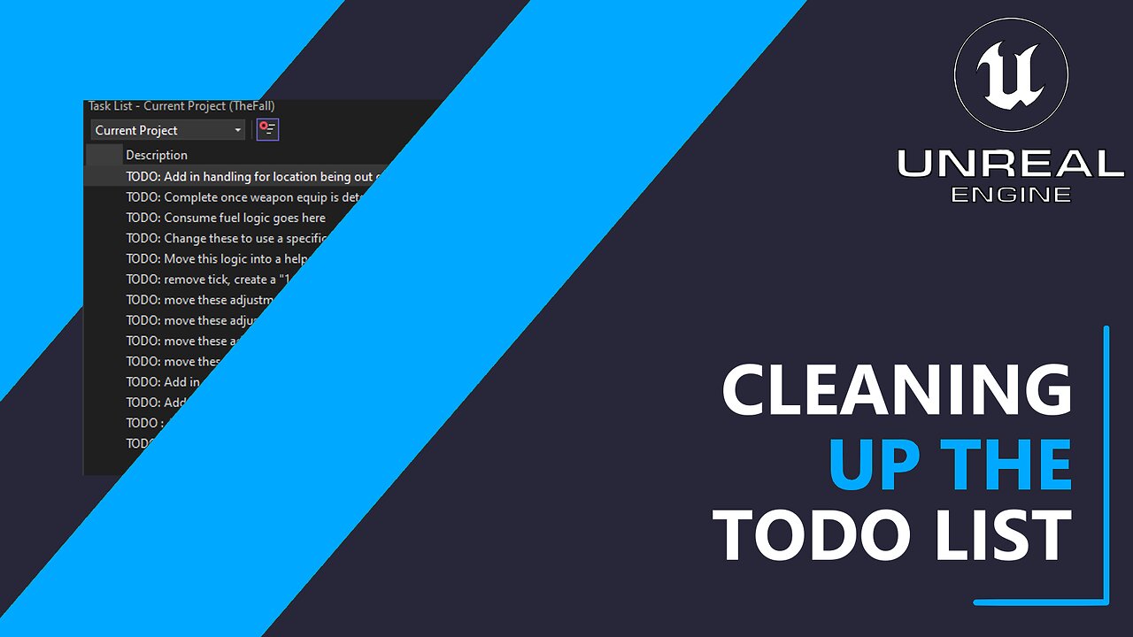 UE5 C++ Survival Game EP 98 - CleaningUp The ToDo List