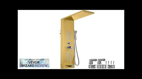 VEVOR 5 in1 Shower Panel Tower System Gold Stainless Steel Multi-Function Shower Review