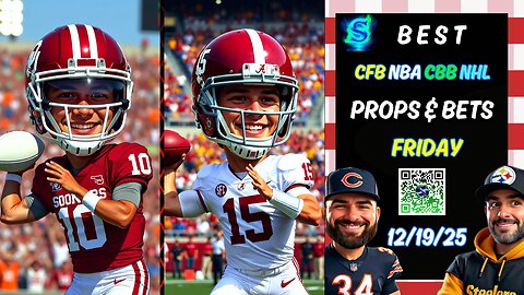 🏈 Best College Football Picks | Oklahoma vs Alabama | NBA PICKS | NHL PICKS | Prizepicks Today