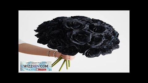 Black Silk Rose Gothic Artificial Flowers Bride Wedding Hand Holding Bouquet Review