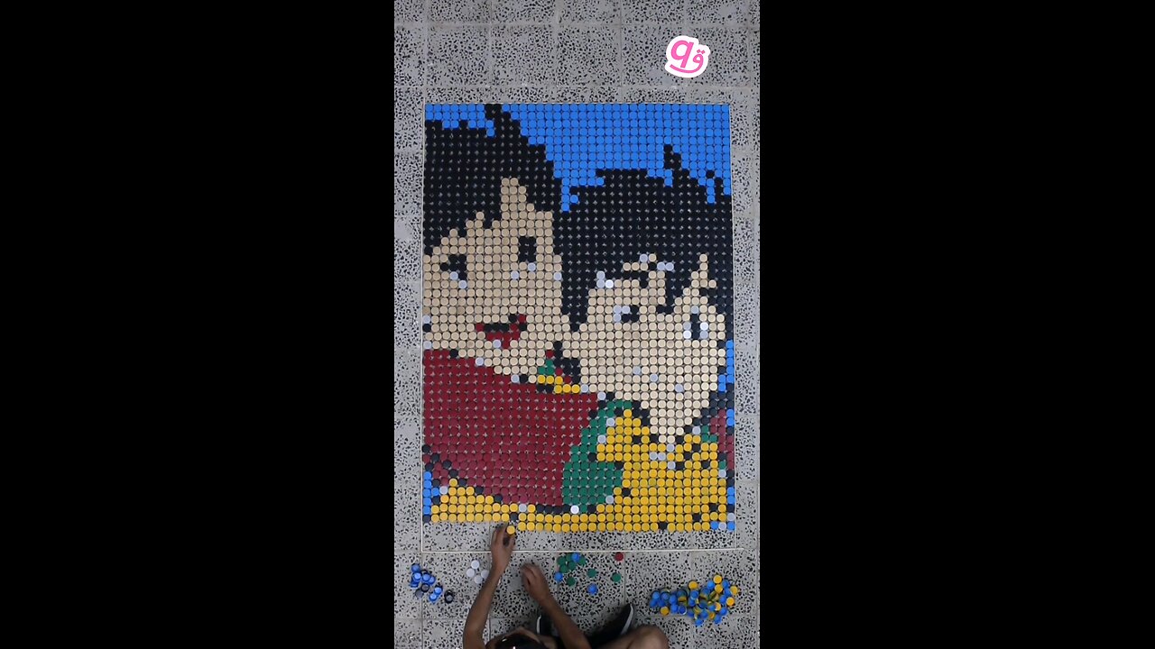 Made Adnan & Lina ❤️ Using 1,872 Bottle Caps! ♻️