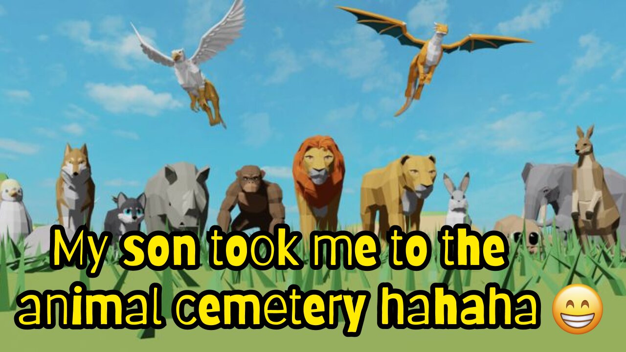 my son and I became animals... and he buried me)) #roblox #gaming #funny #games #animals #cemetery