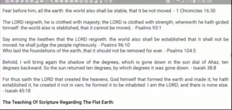 The Authority of Gods Word - Level Stationary Earth Many Scripture