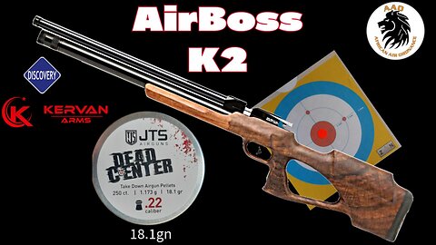 Kervan Arms Airboss K2 in 5.5mm testing JTS Dead Center 18.1gn pellets @ 55 yards