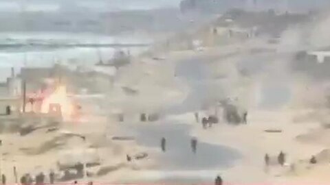 Check out these Israeli tanks slaughtering civilians AFTER the ceasefire had taken place