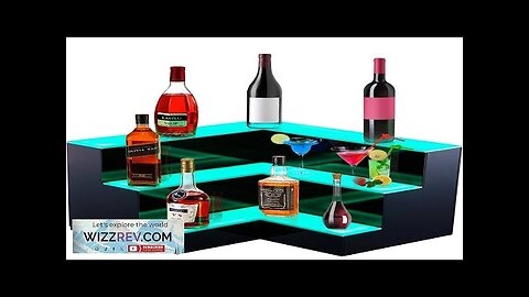 VEVOR Corner LED Liquor Bottle Display Shelf 20-inch LED Bar Shelves Review