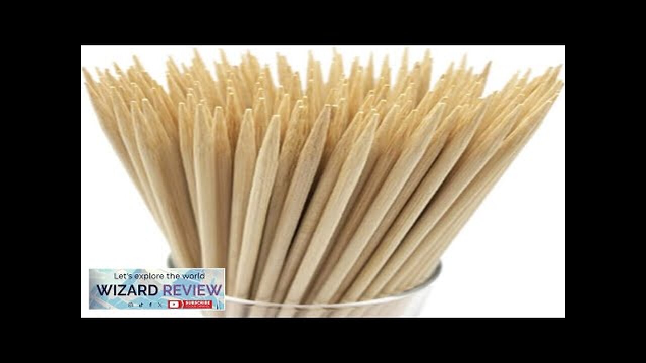 HOPELF 12" Natural Bamboo Skewers for BBQ，Appetiser，Fruit，Cocktail，Kabob，Chocolate Review