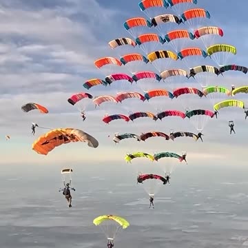 104 paracaidistas ROMPEN RÉCORD MUNDIAL con una gigantesca estructura aérea