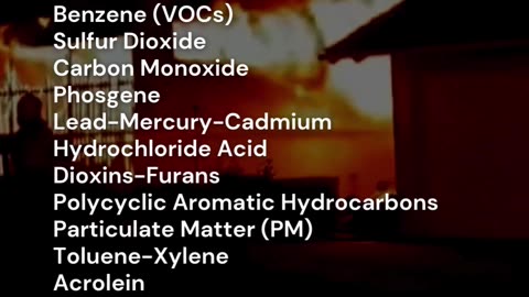 Chemicals released in Urban Fires!