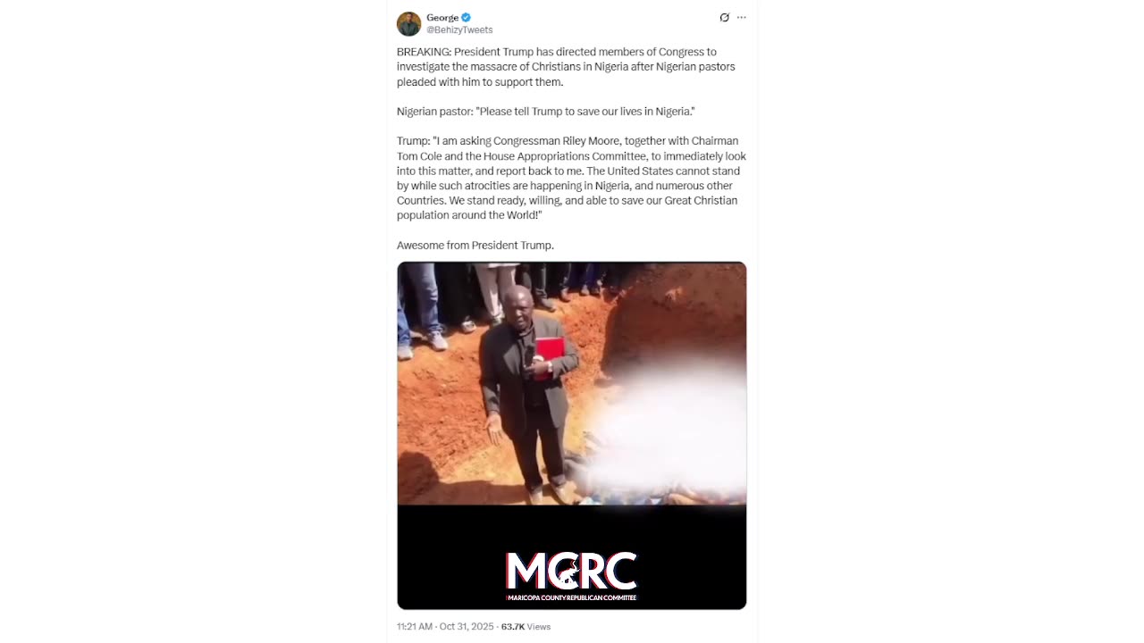 PASTOR PLEA TO PRESIDENT TRUMP: SAVE CHRISTIANS FROM GENOCIDE IN NIGERIA