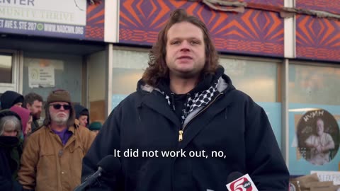 Former Special Ops member turned Activist Greg Stoker speaks at a press conference organized by veterans in Minneapolis