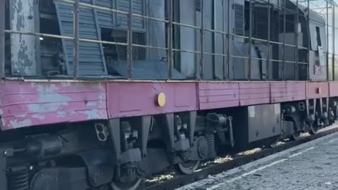 Video from inside the passenger train in Shostka, - Radio Liberty 