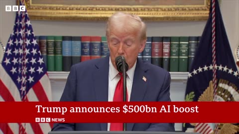 President Donald Trump announces $500 billion AI investment plan in US BBC News