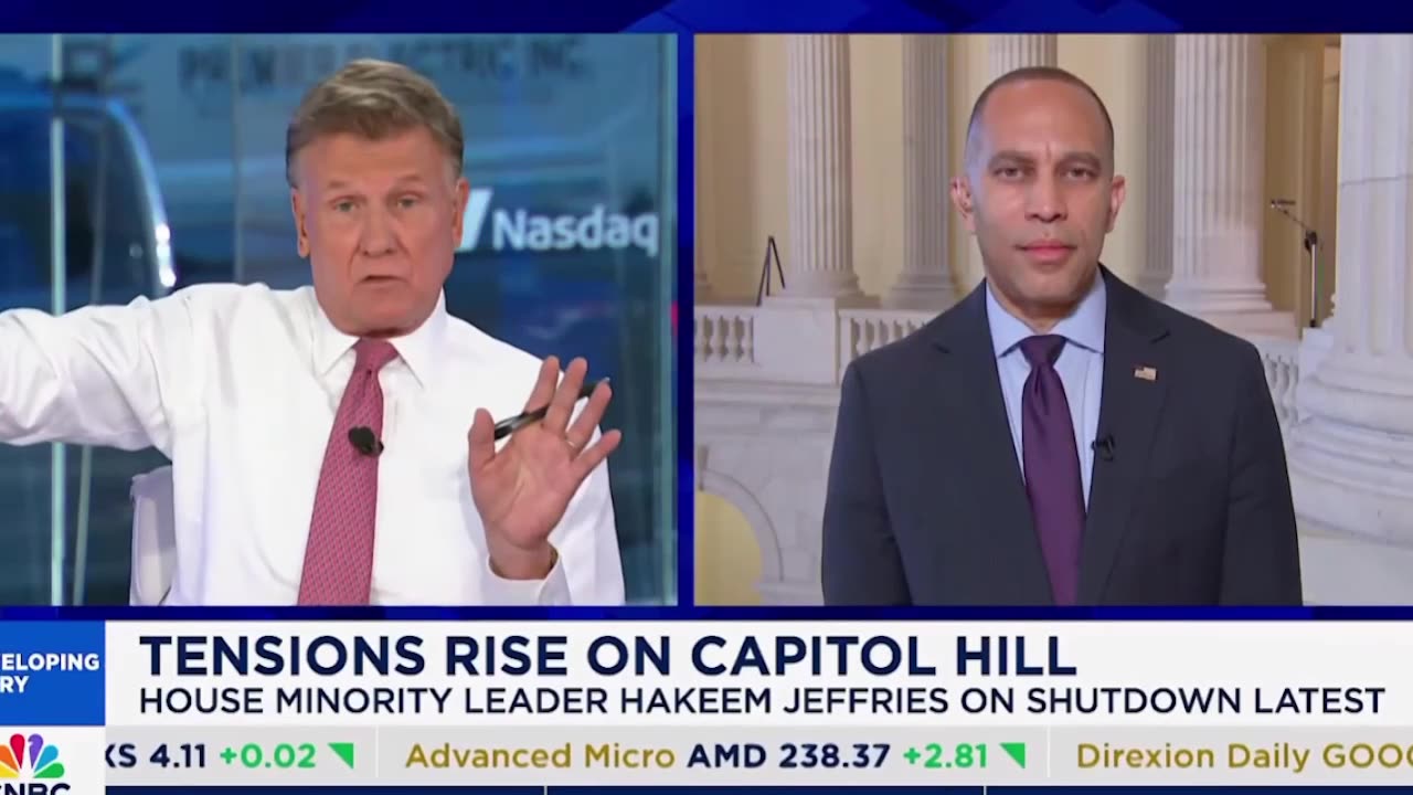 Hakeem Jefferies lying about Republicans. He is screwing over Americans