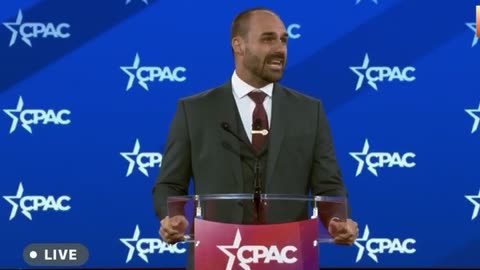 Eduardo Bolsonaro criticizes Alexandre de Moraes during a speech at cpac