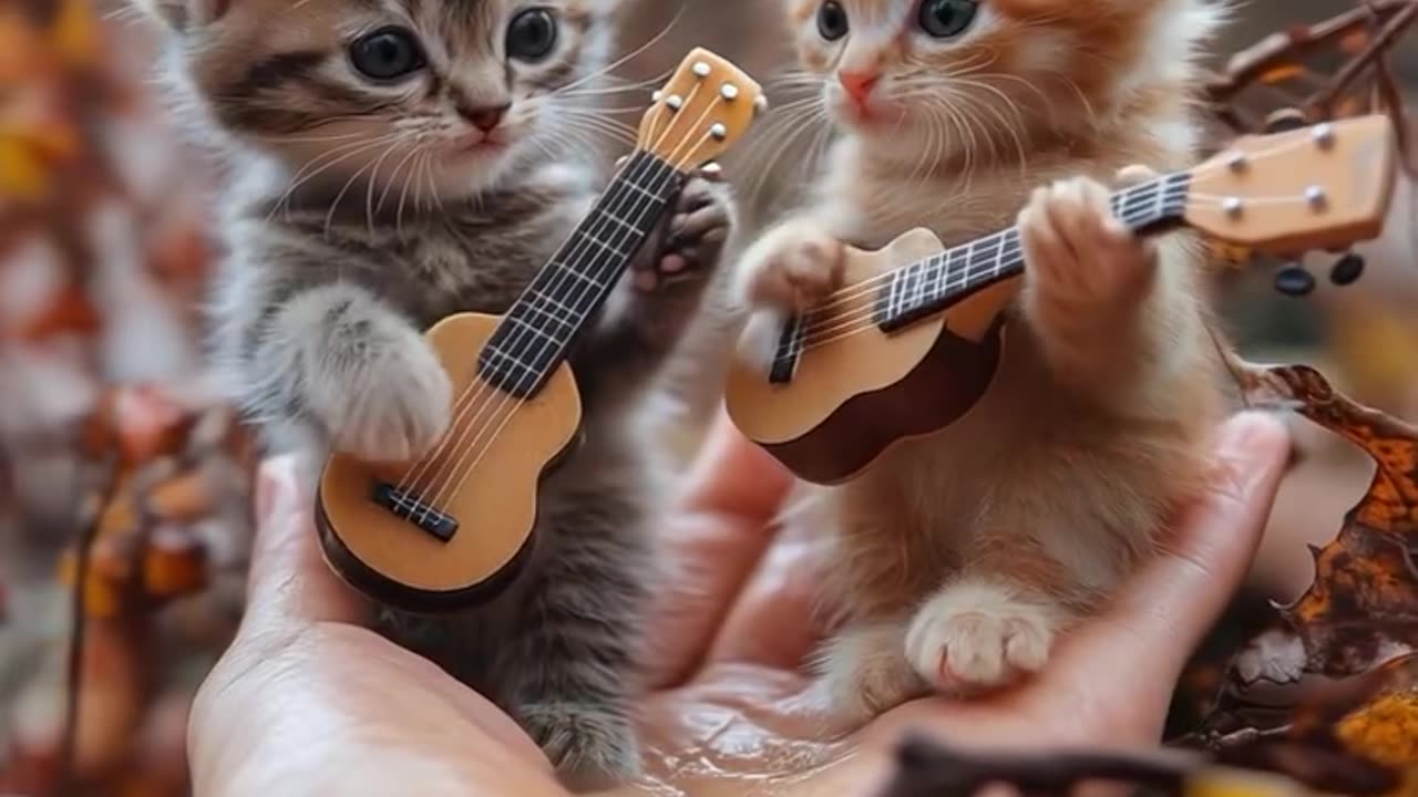 Meet the youngest rock stars — kittens that know how to create a true musical chaos