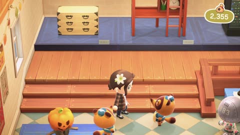 Playing Animal Crossing: New horizons