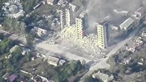 Ukrainian Airstrikes Pounding Highrise Building