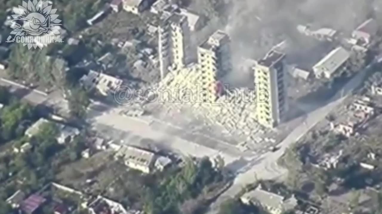 Ukrainian Airstrikes Pounding Highrise Building