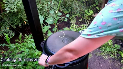 Spring Day in the Ukrainian Village! RECIPE for delicious fried POTATOES !