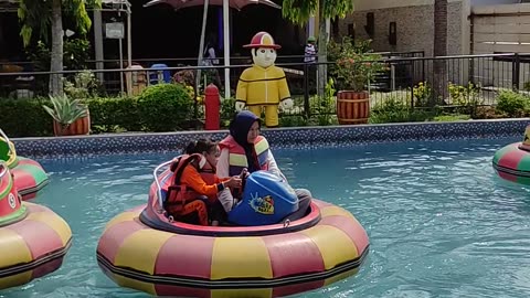 the joy of playing on water rides