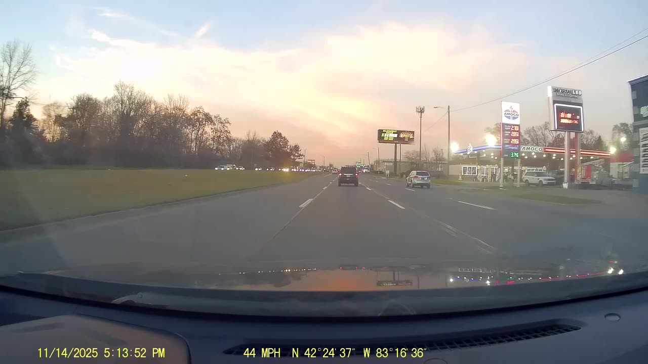 Roundtrip Drive From Levagood Area, Dbn; To Rusty Bucket, Telegraph Rd, Bingham Farms, MI, 11/14/25