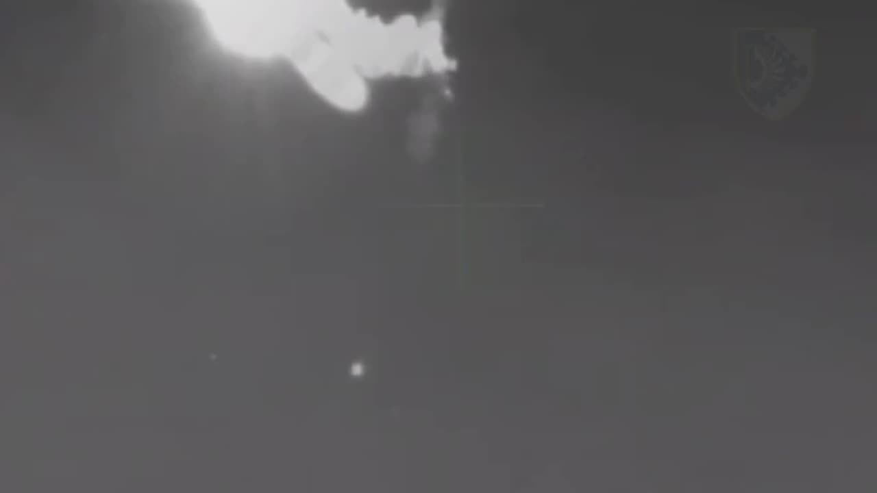 Incredible Footage of a Ukrainian SAM Engaging Russian Shahed Drone Overnight