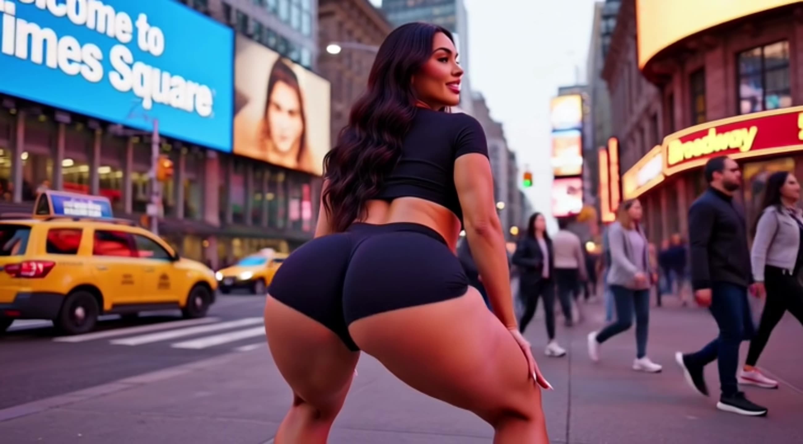 TikTok Girls IA Video Twerk times square Videos Hot 🔥