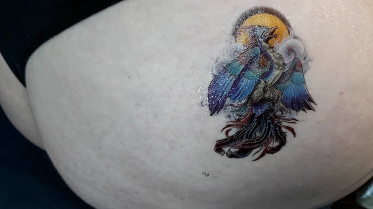 fire bird temporary tattoo sticker magic art design