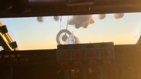 The Russian Tupolev Tu-95 "Bear" strategic bomber mid-air refueling