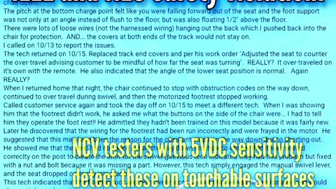 How to detect electrical faults in Acorn stairlifts using NCV testers with 5VDC detection-threshold.