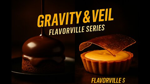 🍫🍯 Silken Gravity Cake + Amber Veil Tart | FlavorVille Cinematic Dessert Study