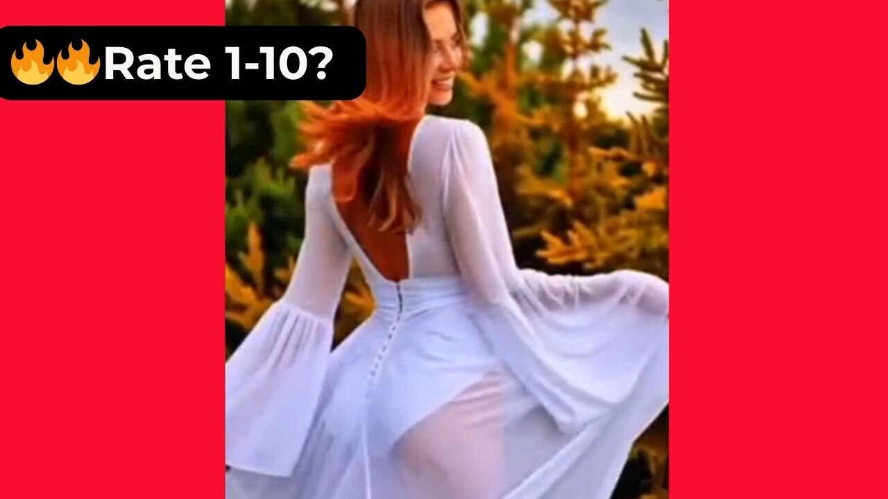 🔥 Rate Her Body in This See-Through Floaty White Summer Dress 1-10? 😍 Supermodel 4K