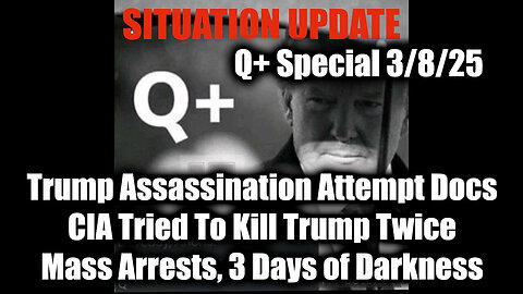 Situation Update 3.8.25 - Trump Assassination Attempt Docs; Mass Arrests, 3 Days of Darkness