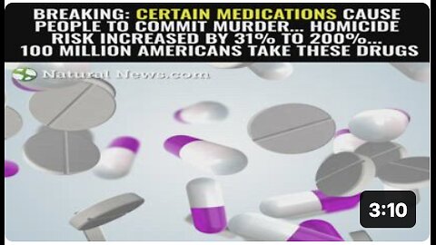 BREAKING: Certain medications cause people to commit murder… homicide risk increased by 31% to 200%