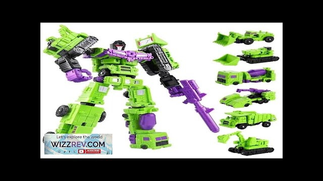 Transformation 6 in 1 Model MINI Devastator 22CM Action Figure Robot Plastic Review