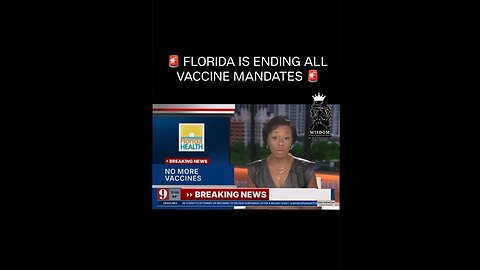 Florida Moving to END ALL VACCINE MANDATES - Including childhood school requirements!!!