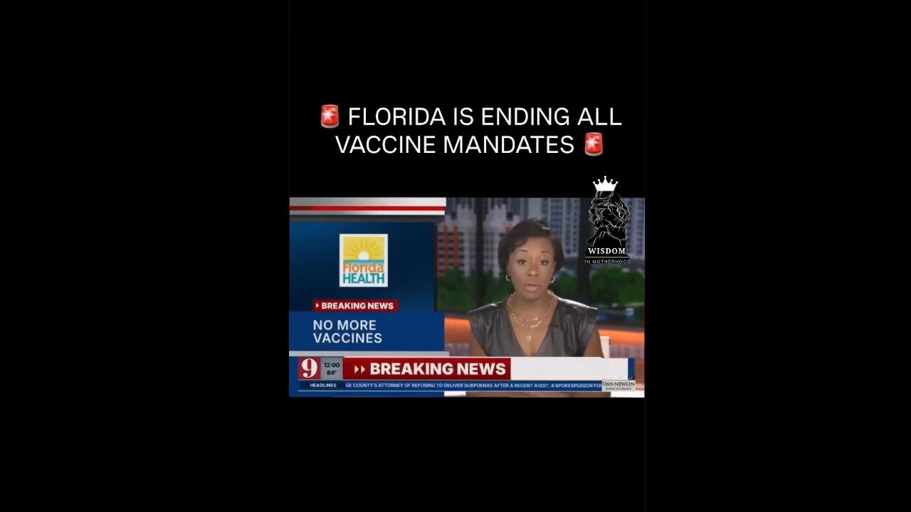 Florida Moving to END ALL VACCINE MANDATES - Including childhood school requirements!!!