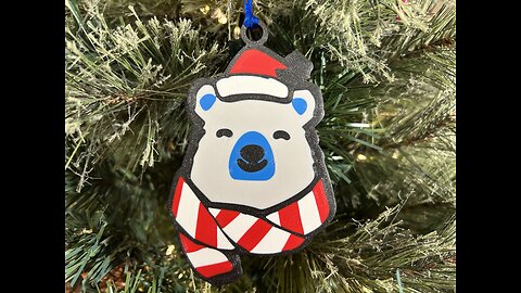 Christmas Polar Bear Ornament