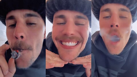 Justin Bieber Smoking with Bizarre Behavior