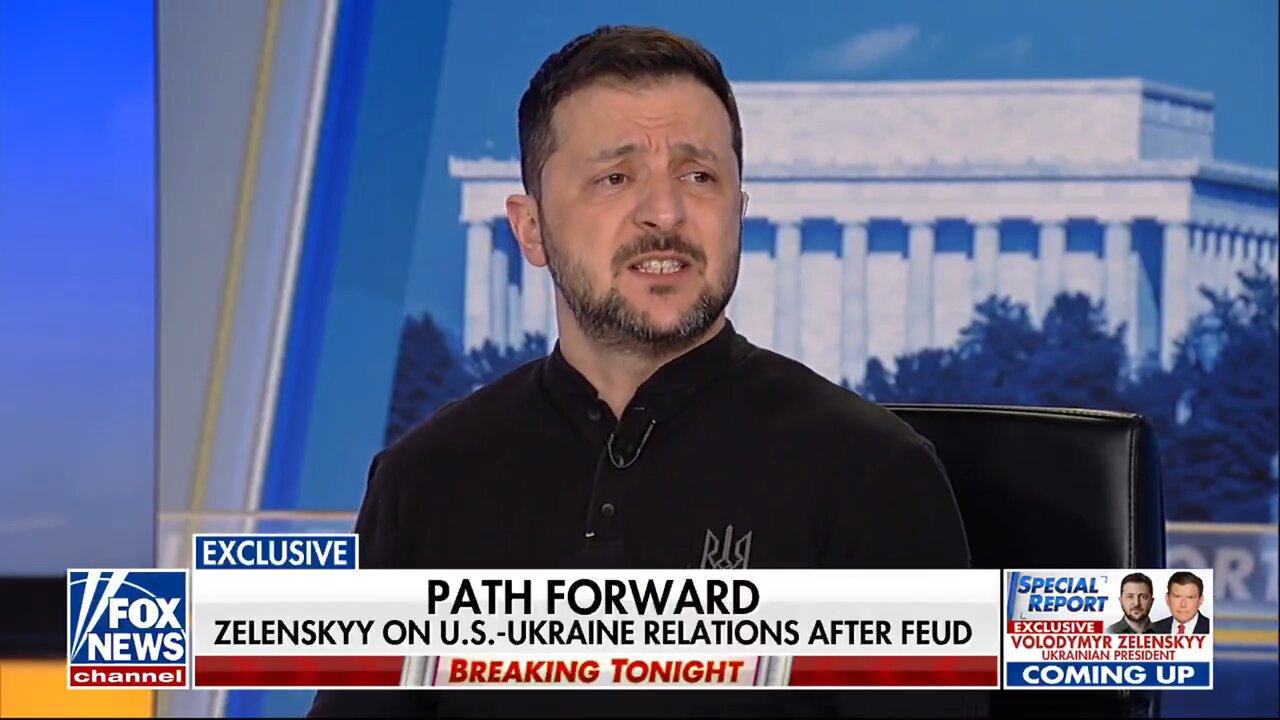 Fox News interview: Zelensky doesn’t feel he needs to apologize to Trump